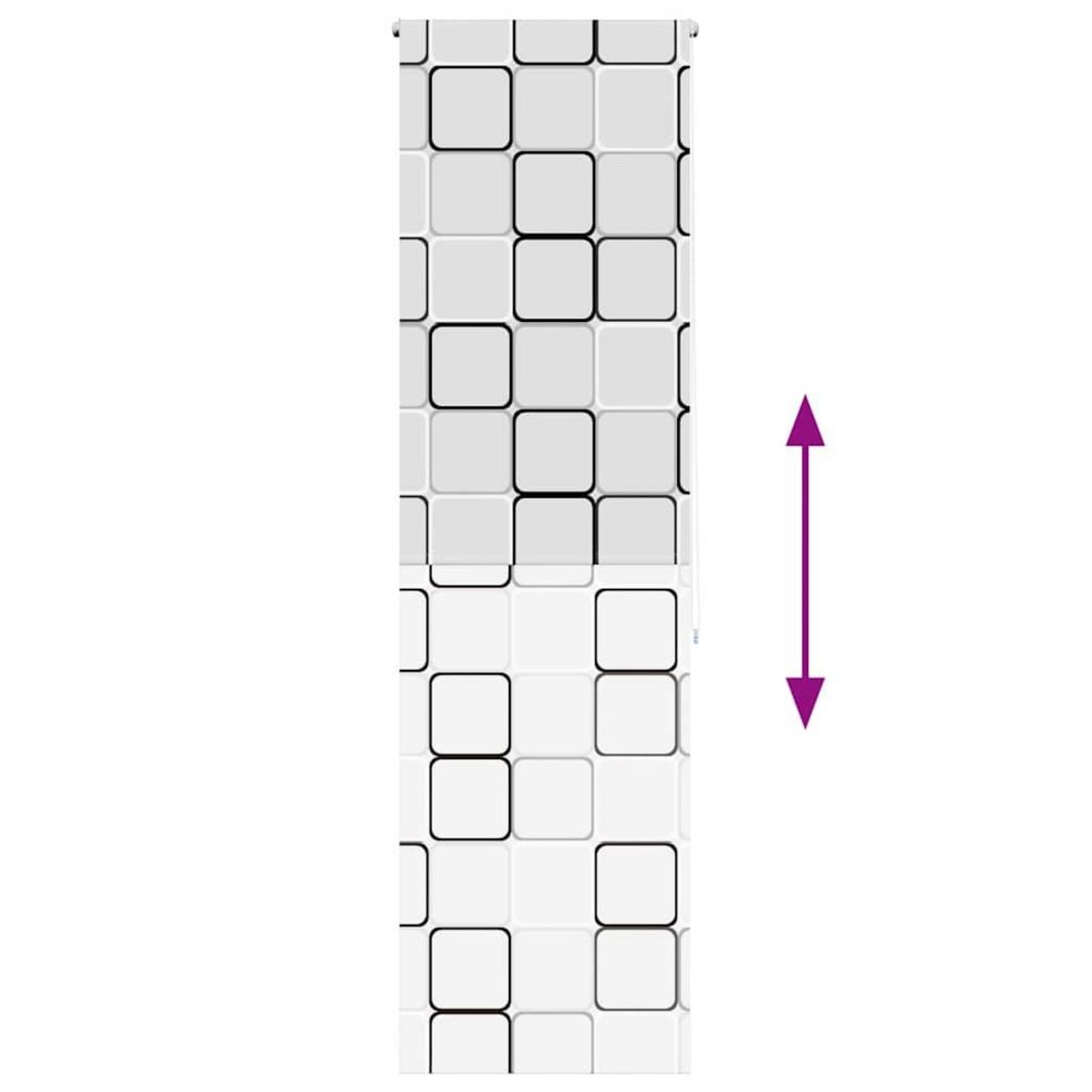 VIDAXL Store enrouleur de douche 80x240 cm largeur du tissu 76 cm