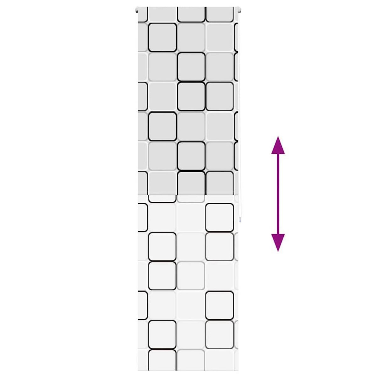 VIDAXL Store enrouleur de douche 80x240 cm largeur du tissu 76 cm