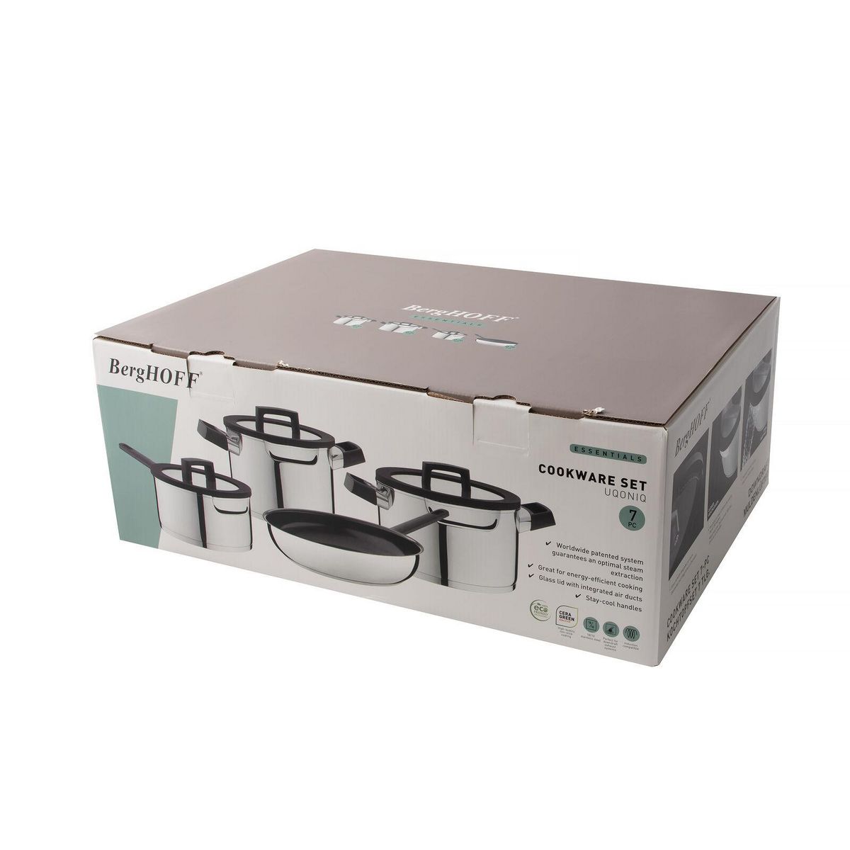 Berghoff Batterie de cuisine 3 pièces acier inoxidable - 1111051