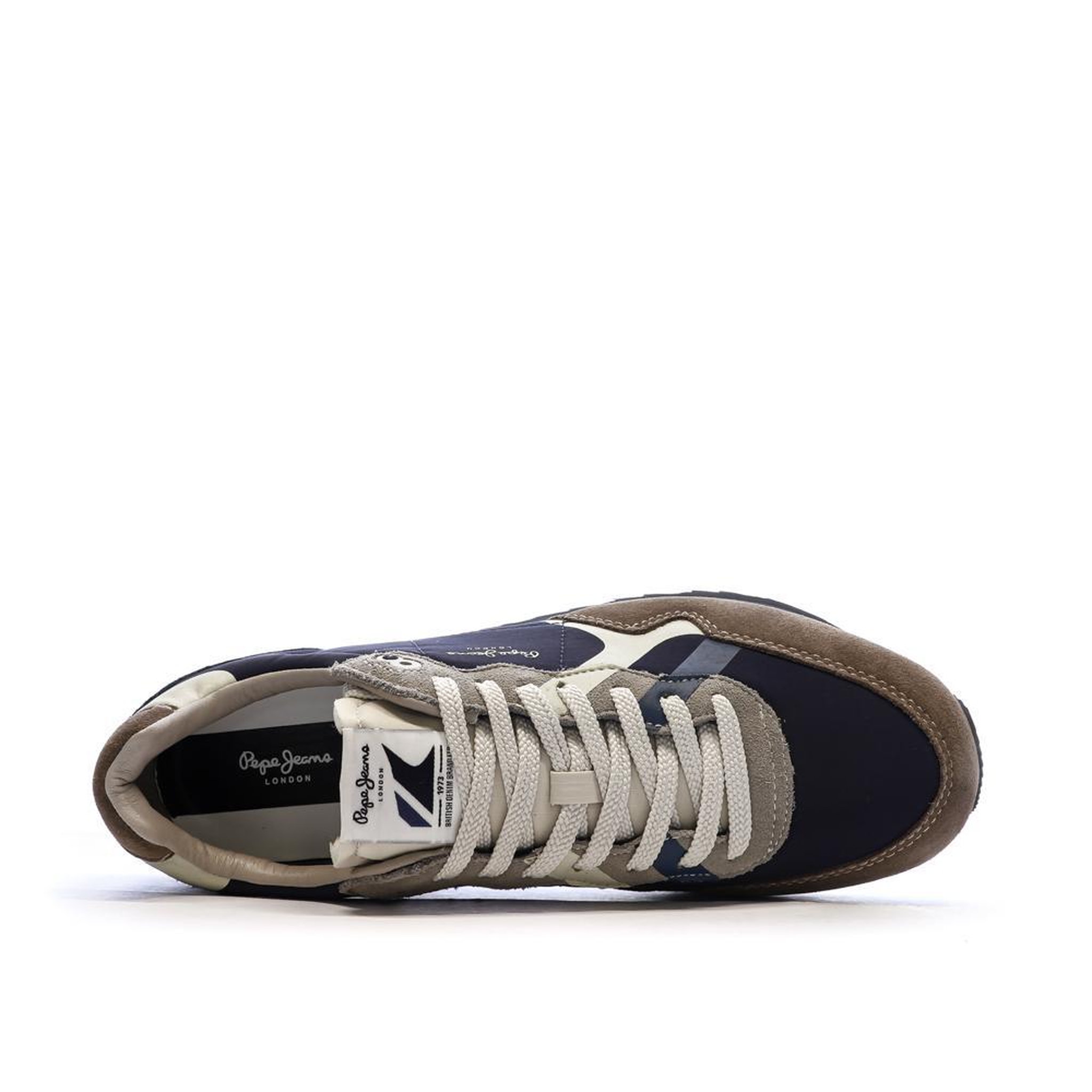 Voir la diapositive 4 : Pepe Jeans Baskets Marron/Beige Homme Pepe jeans Brit Prints