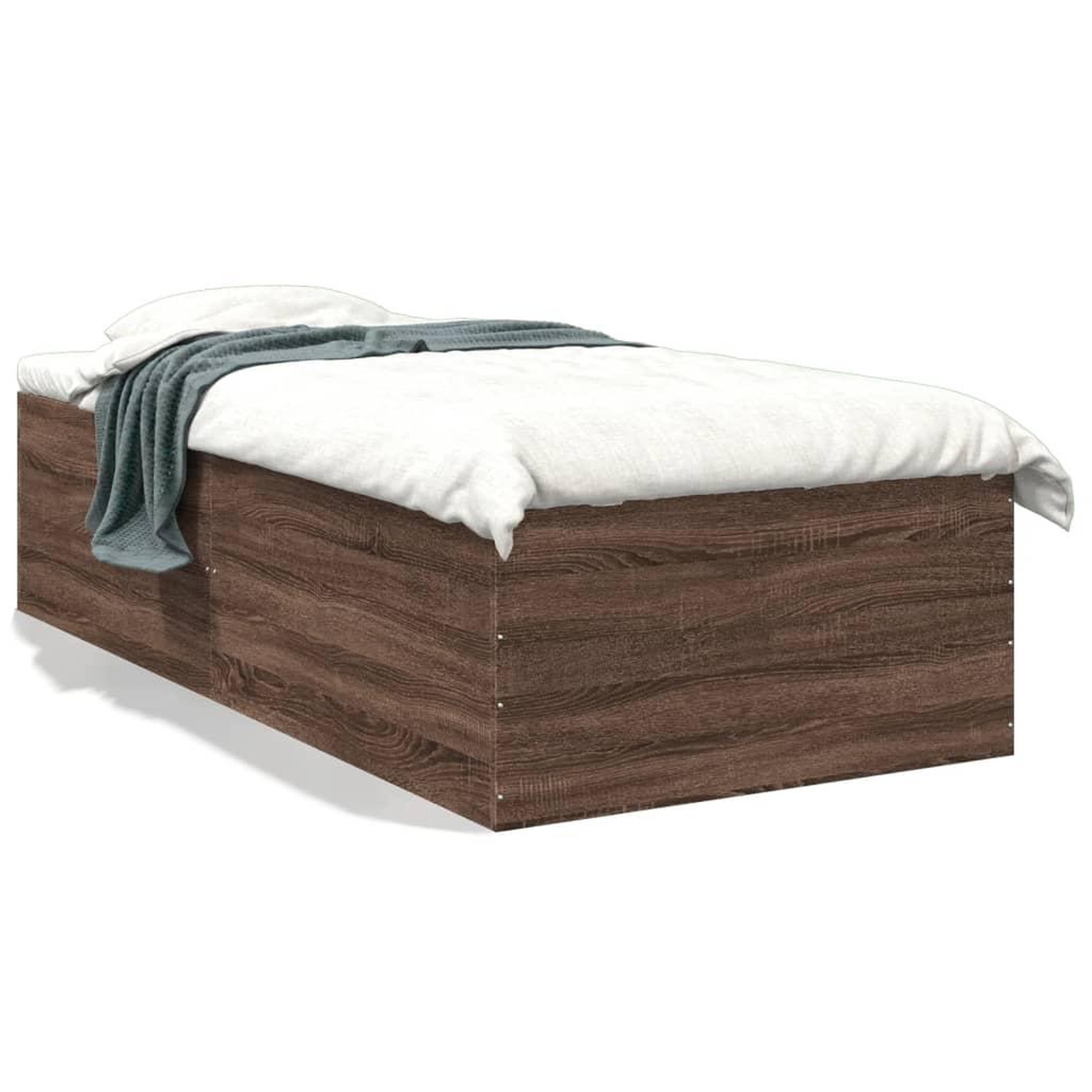 Voir la diapositive 2 : VIDAXL Cadre de lit sans matelas chene marron 75x190 cm