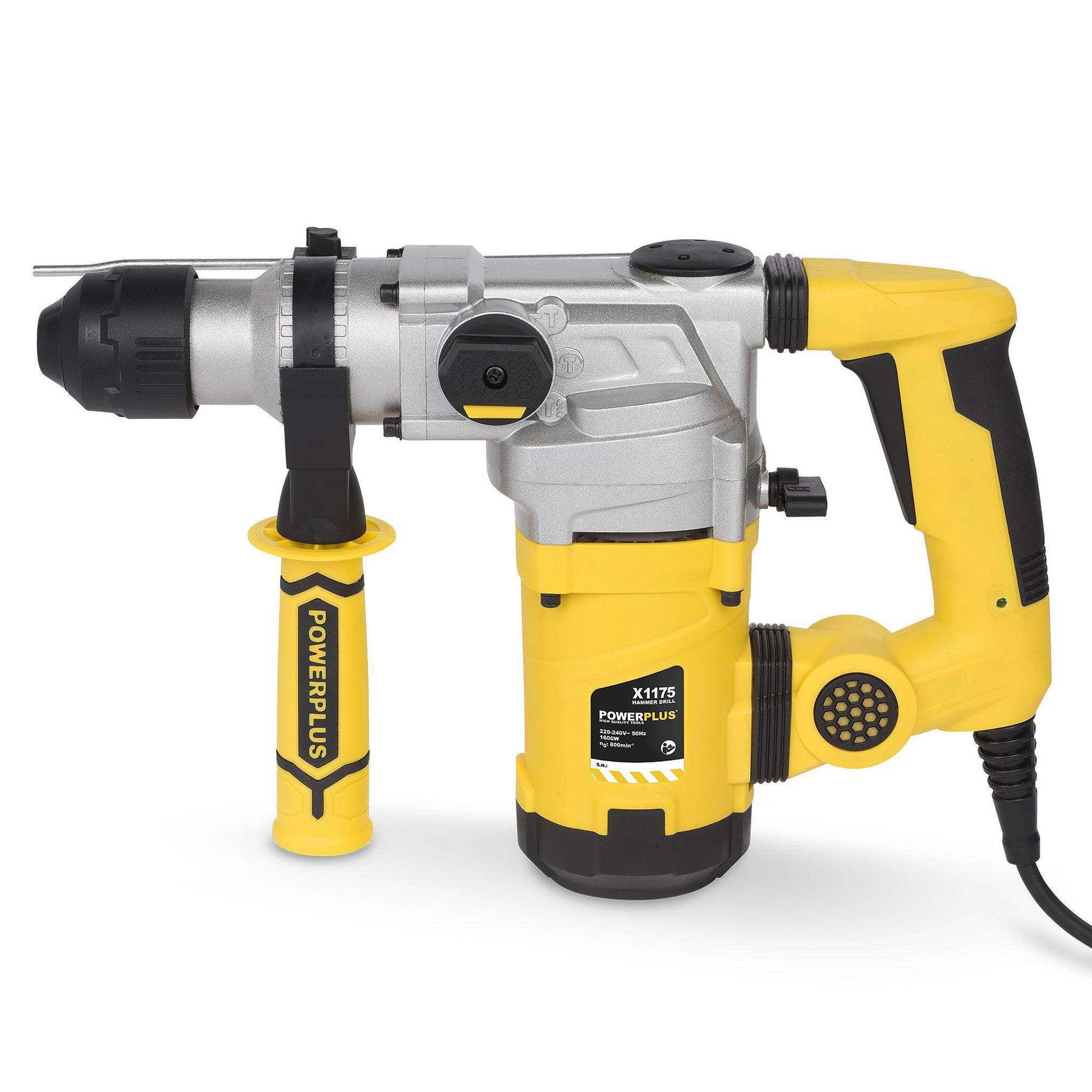 Voir la diapositive 5 : POWERPLUS Marteau perforateur-burineur 1600w 5joules