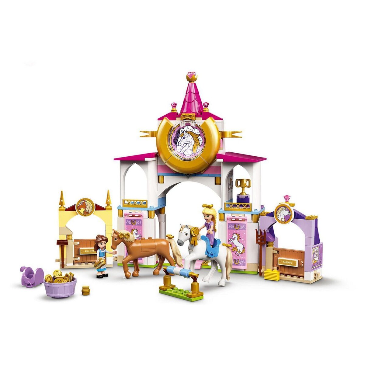 LEGO Disney 43195 Les Écuries Royales de Belle et Raiponce, Jouet de construction