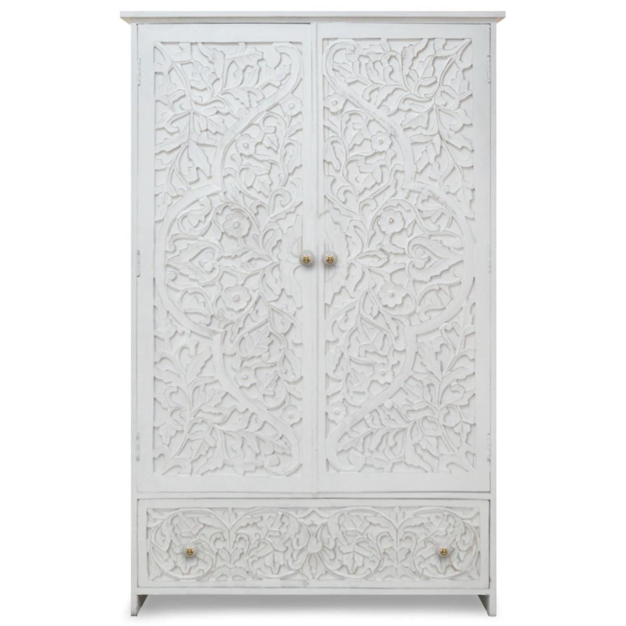 Voir la diapositive 1 : Paris Prix Armoire 2 Portes & 1 Tiroir  Ayan  183cm Blanc