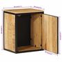 Voir la diapositive 6 : VIDAXL Armoire de salle de bain 40x30x50cm bois massif manguier et fer