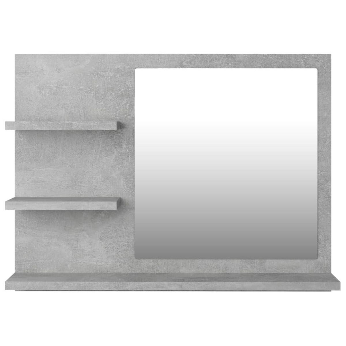 VIDAXL Miroir de salle de bain gris beton 60x10,5x45cm bois ingenierie