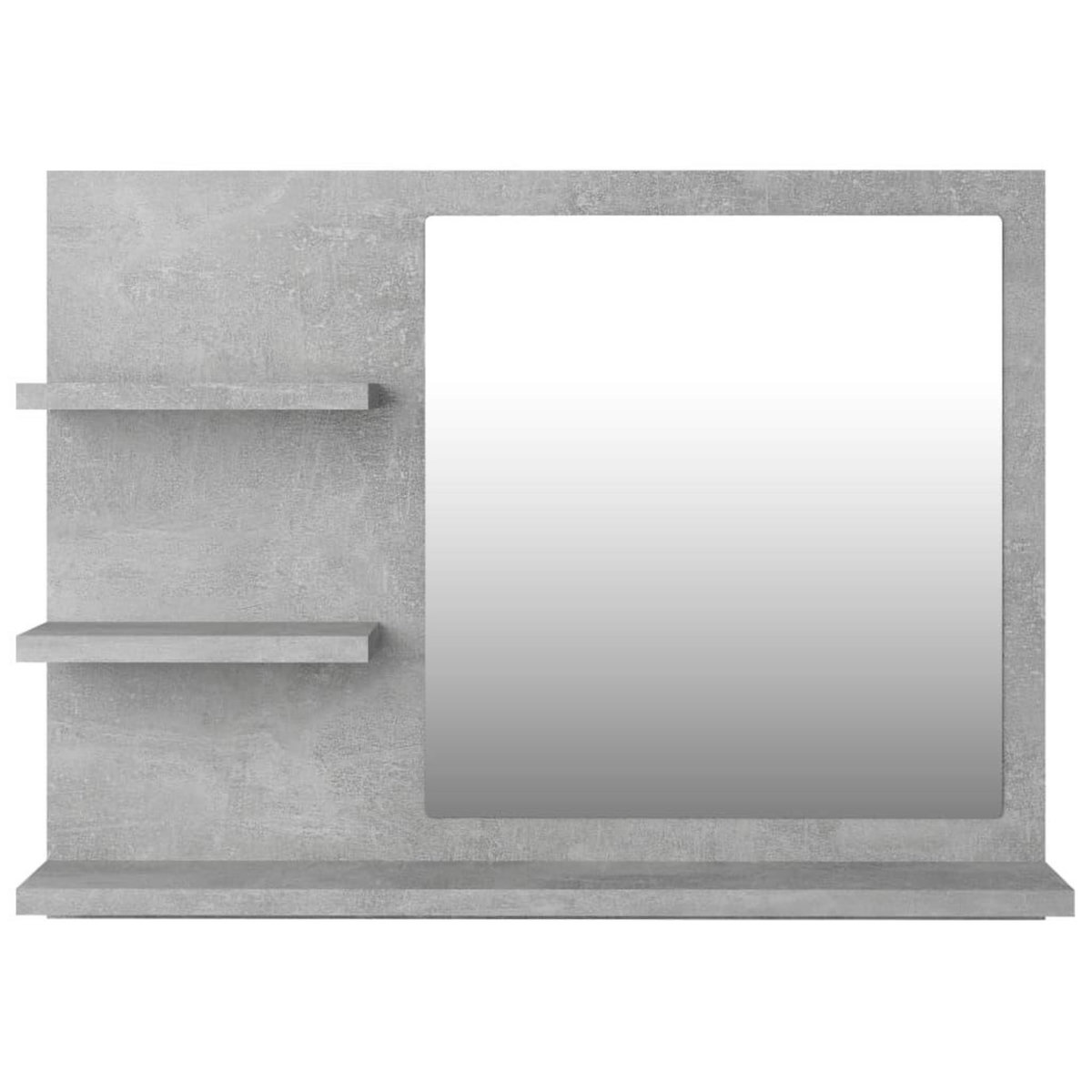 VIDAXL Miroir de salle de bain gris beton 60x10,5x45cm bois ingenierie