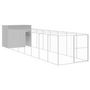 Voir la diapositive 2 : VIDAXL Niche pour chien avec cour gris clair 214x865x181 cm