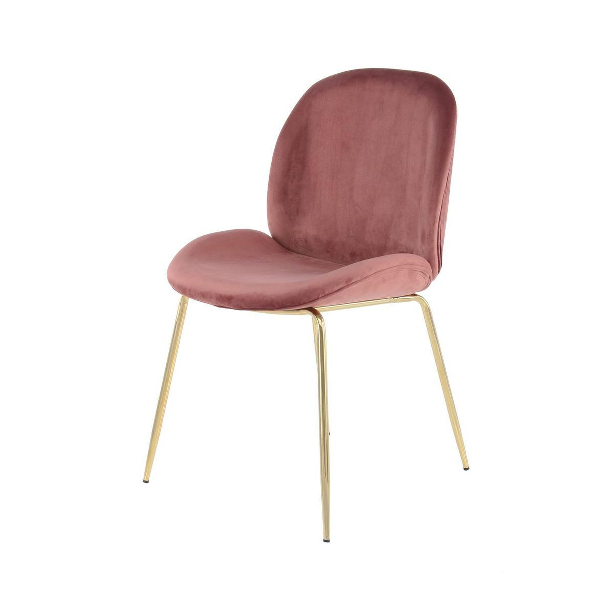 Voir la diapositive 2 : Paris Prix Lot de 2 chaises design  charlize  90cm rose & or