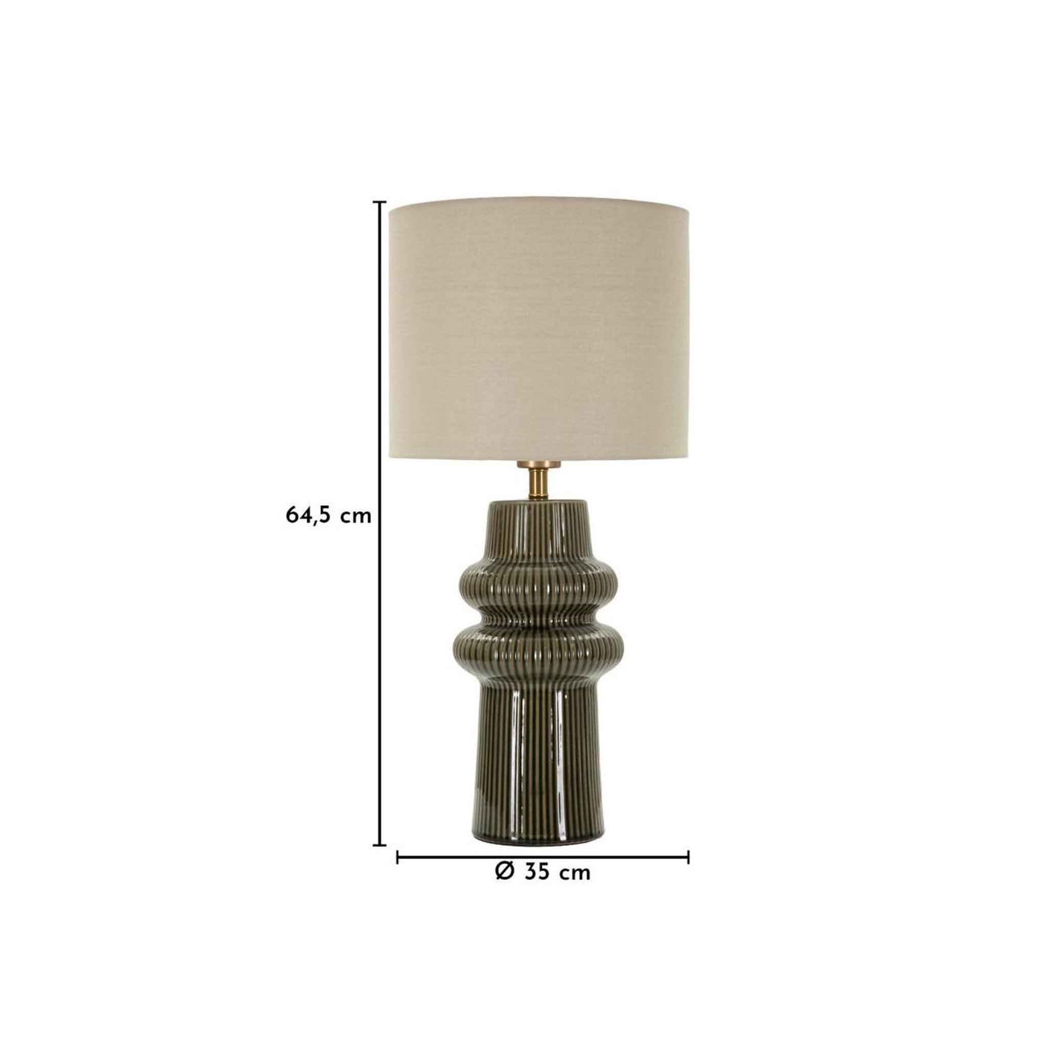 Voir la diapositive 5 : Paris Prix Lampe à poser en céramique  harmony  64cm vert