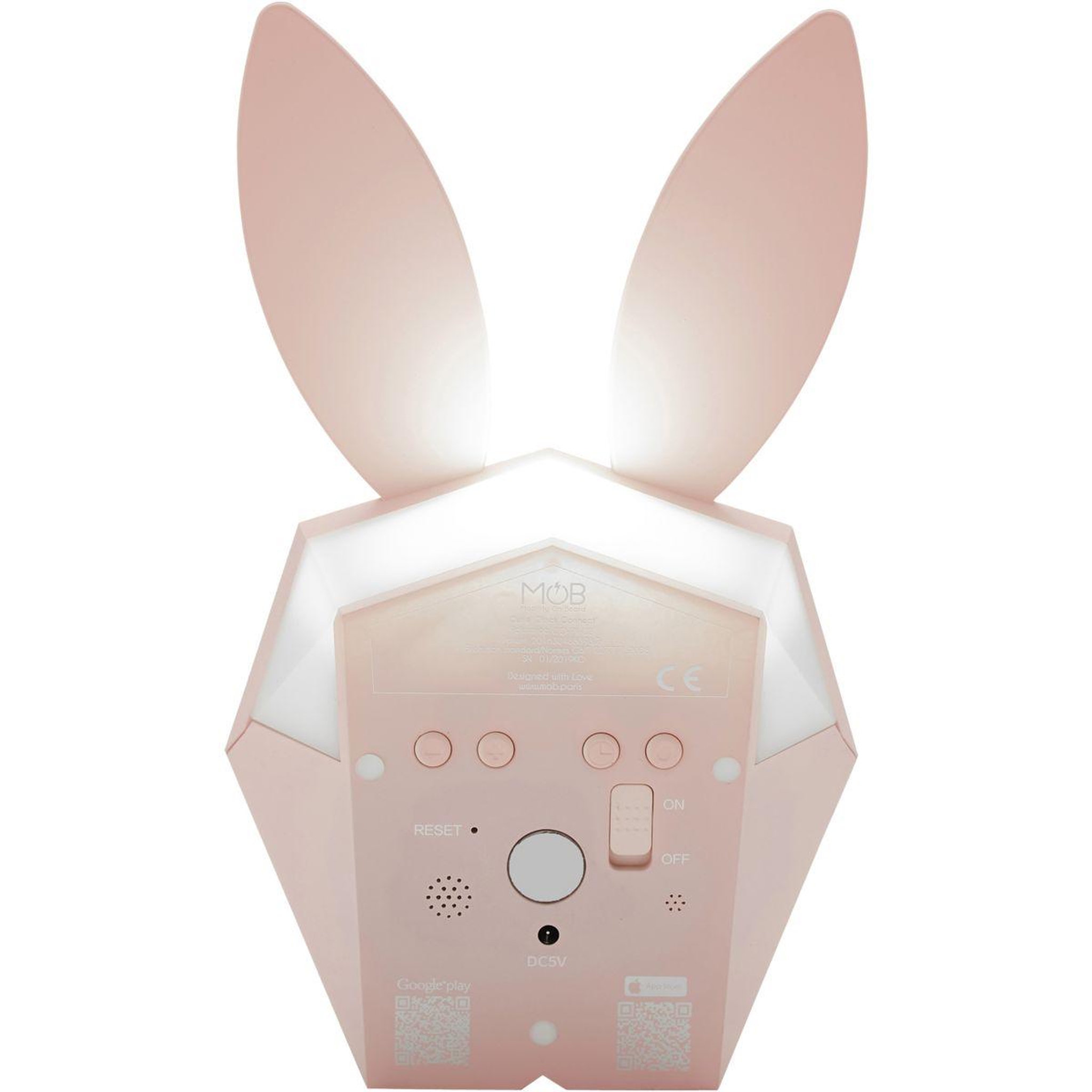 Voir la diapositive 3 : MOBILITY ON BOARD Réveil Cutie Clock Connect Rose