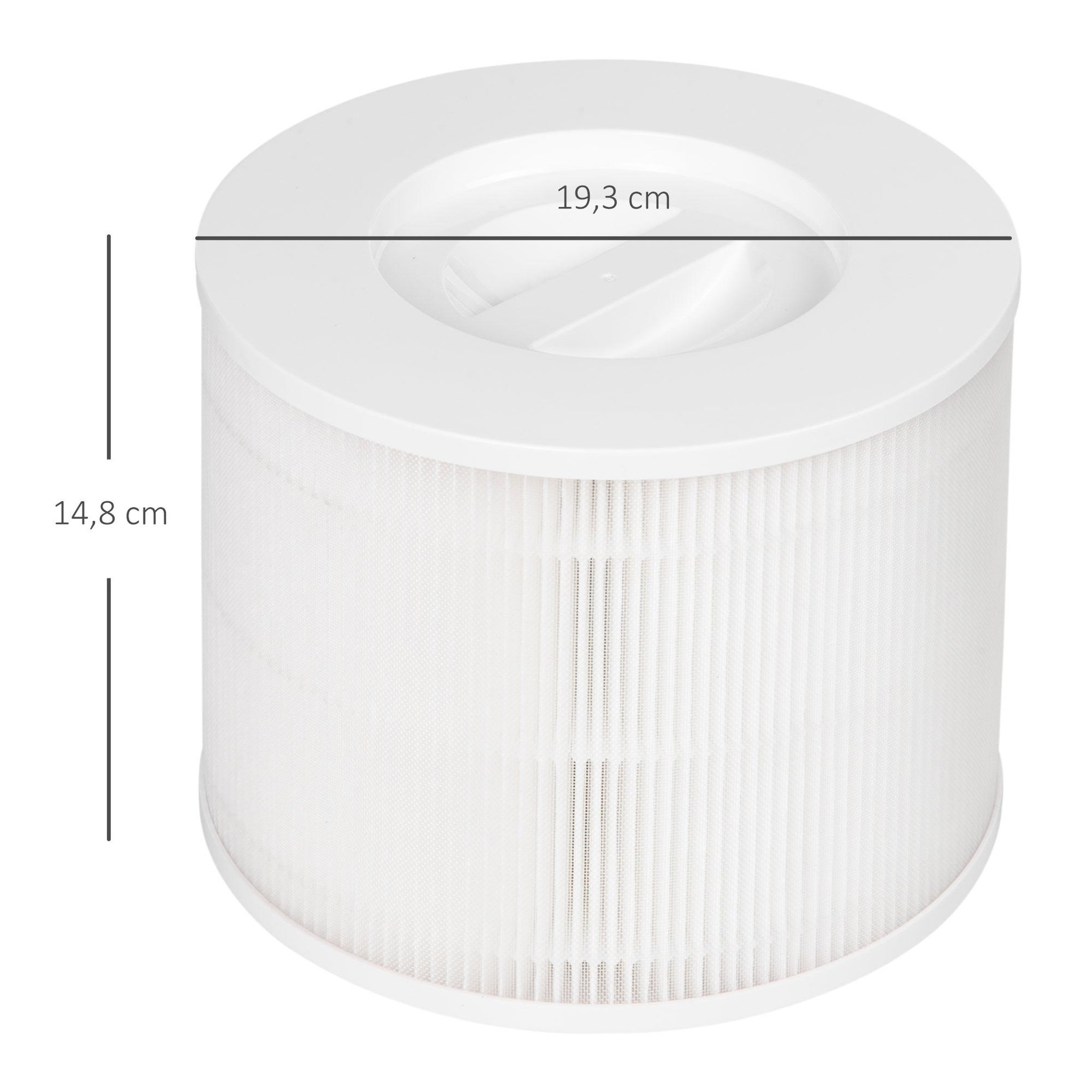 Voir la diapositive 3 : HOMCOM Filtre pour purificateurs d'air HOMCOM - filtre 3 en 1 avec filtre à charbon actif, filtre HEPA - blanc
