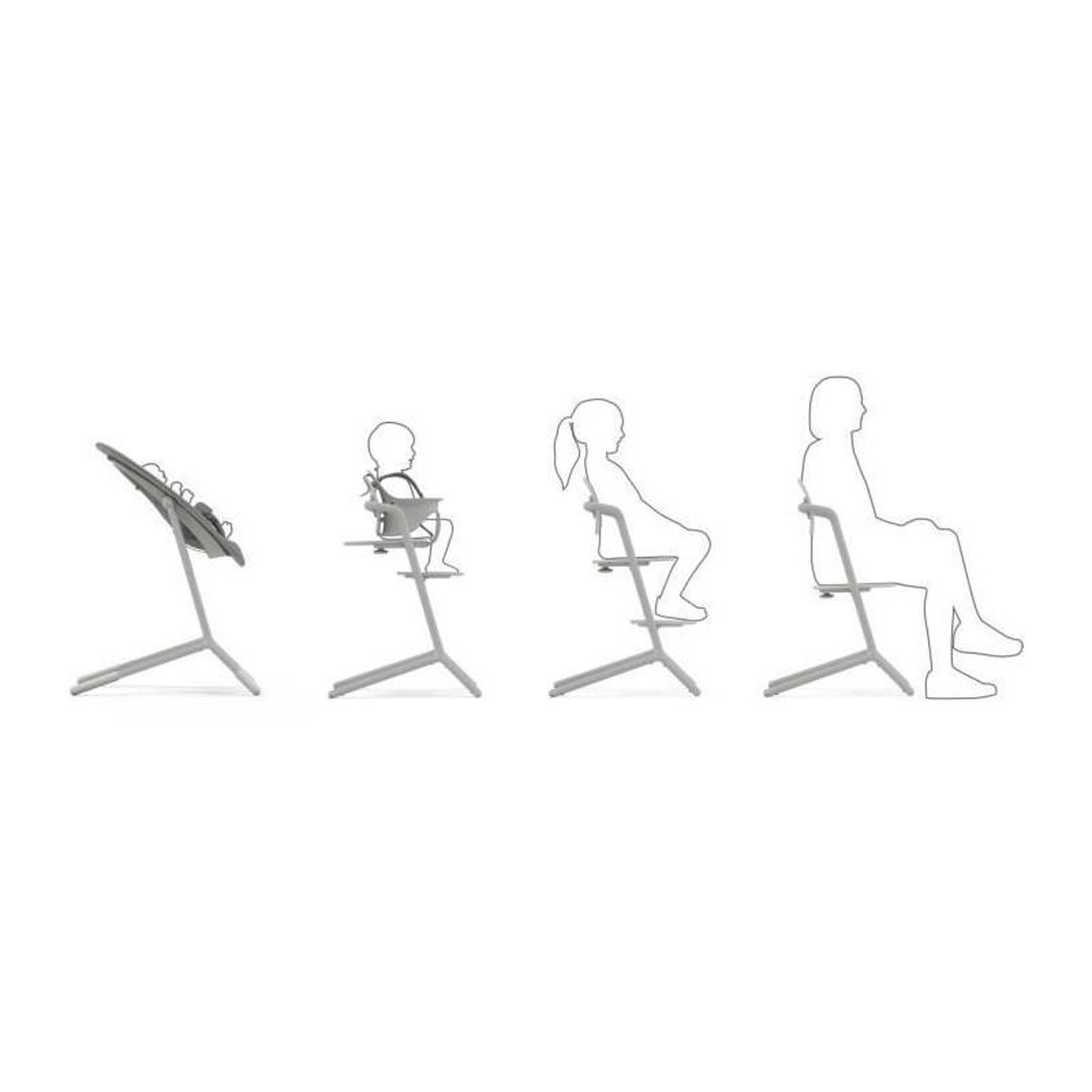 Voir la diapositive 3 : CYBEX Chaise Haute Evolutive et Réglable Lemo 2 - CYBEX - Suede Grey