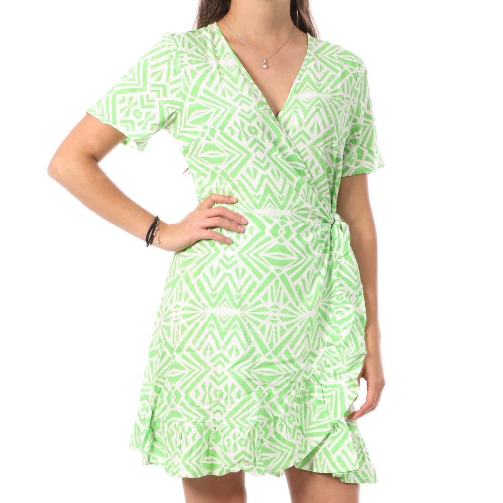 Voir la diapositive 1 : Only Robe Vert Femme Only Marlie Wrap