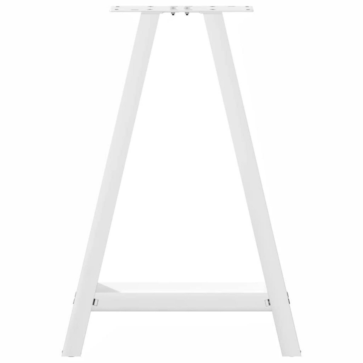 VIDAXL Pieds de table basse forme de A 2 pcs blanc 60x(72-73) cm acier