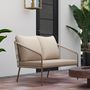 Voir la diapositive 4 : OUTSUNNY Canapé de jardin 2 places style bohème chic avec coussins assise dossier acier résine filaire grège