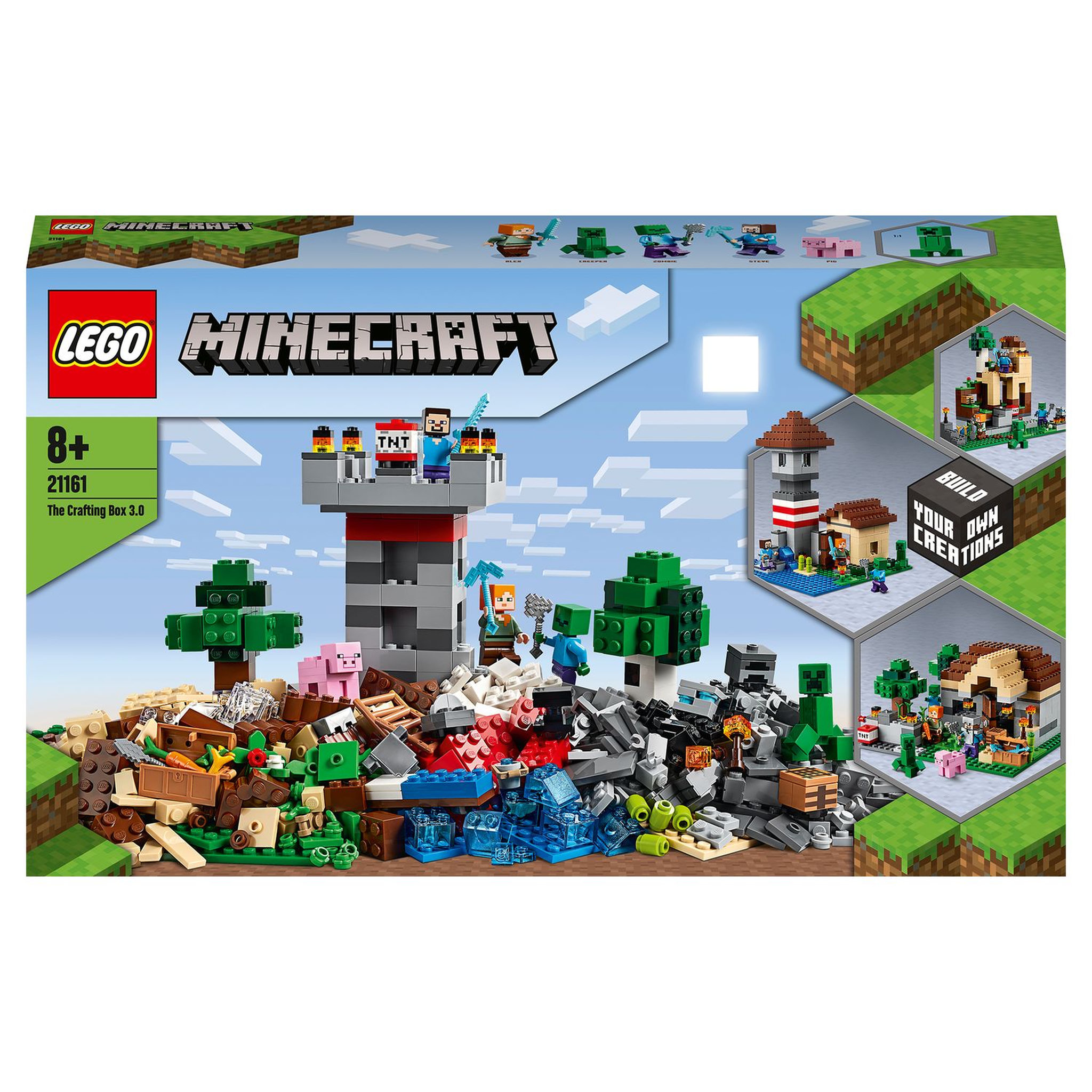 Voir la diapositive 1 : LEGO Minecraft 21161 - La boîte de construction 3.0