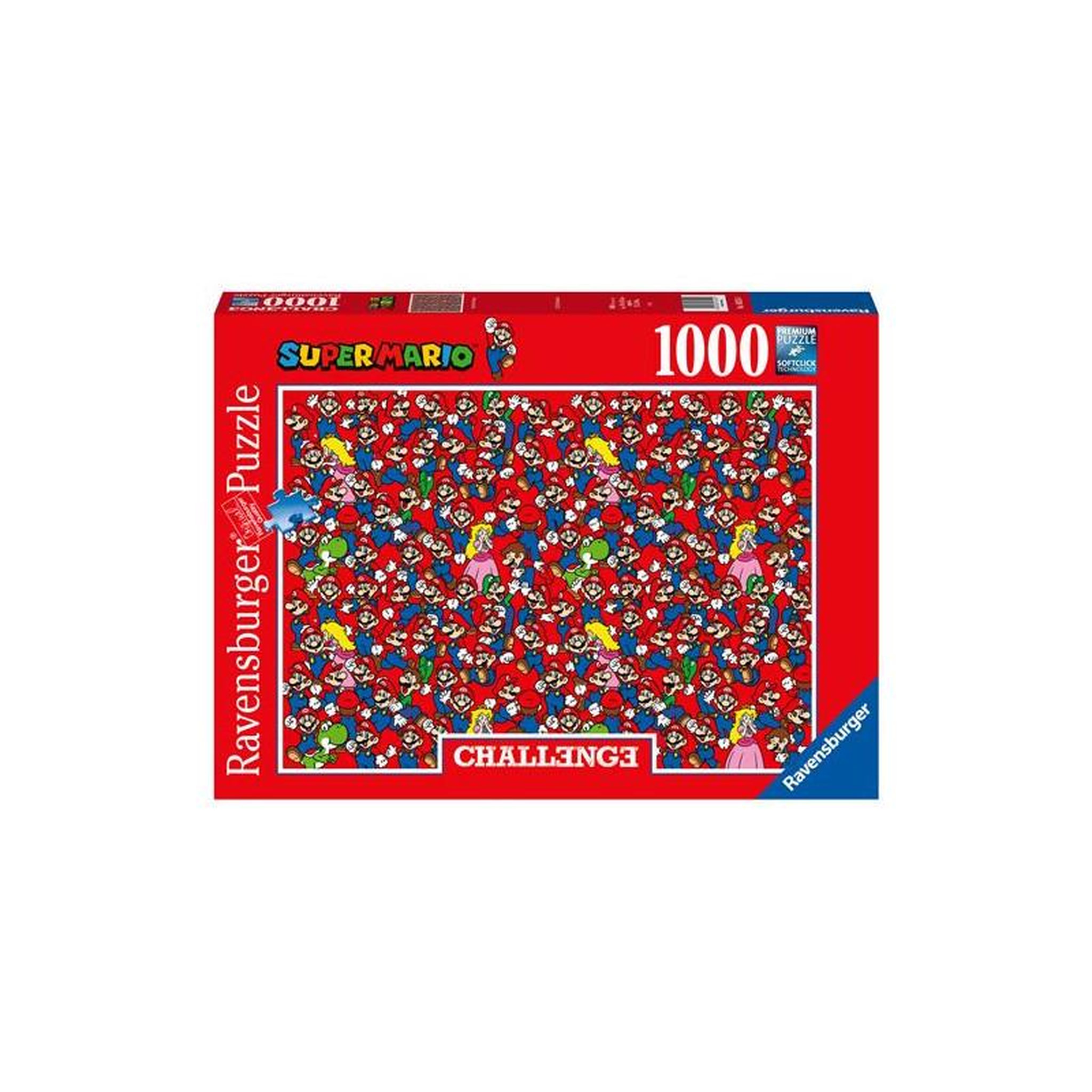 RAVENSBURGER Puzzle adulte 1000 pièces Challenge Super Mario Nintendo univers jeux vidéo – Ravensburger