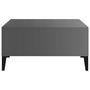 Voir la diapositive 4 : VIDAXL Table basse gris brillant 60x60x30 cm bois d ingénierie