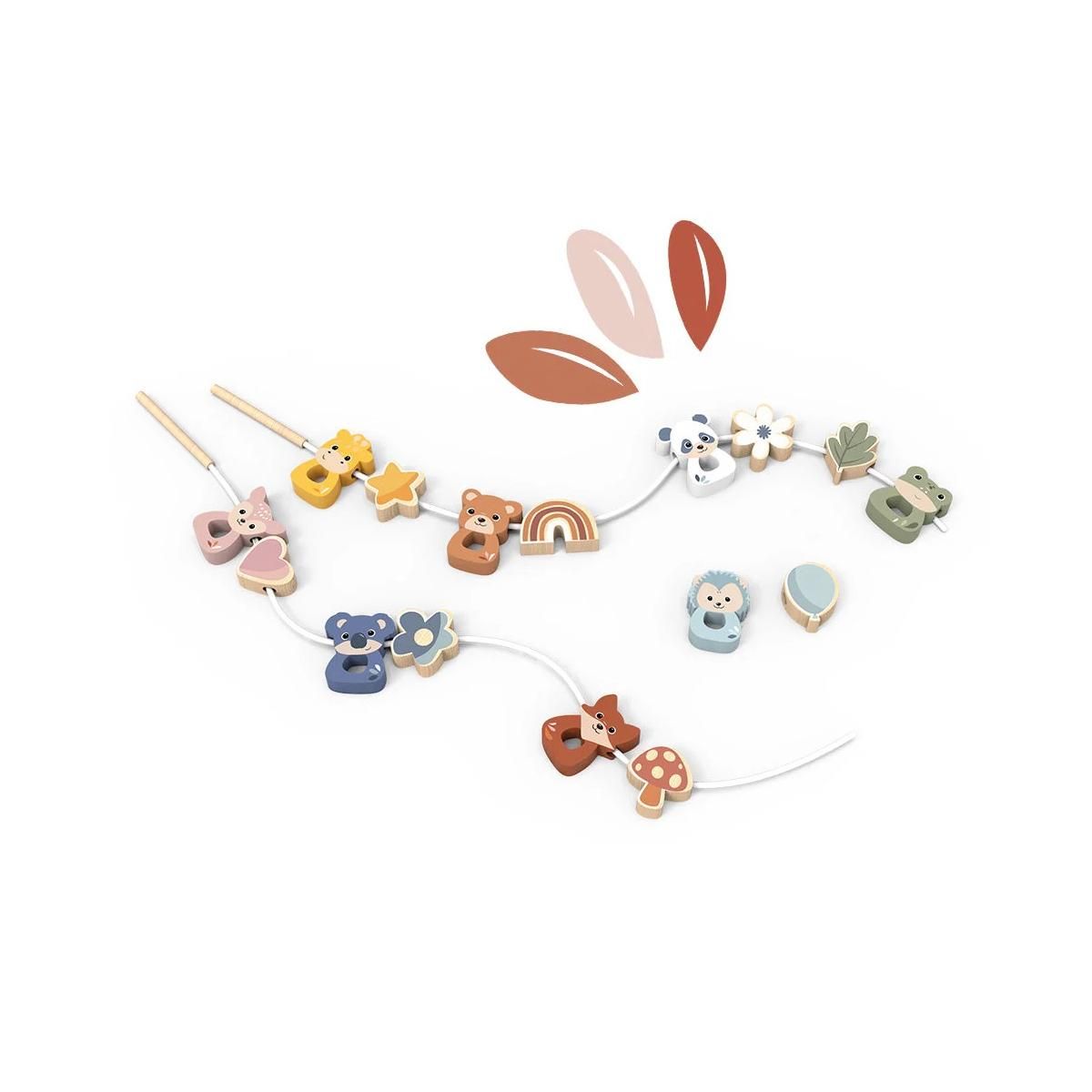 SPEEDY MONKEY Perles a lacer animaux en bois