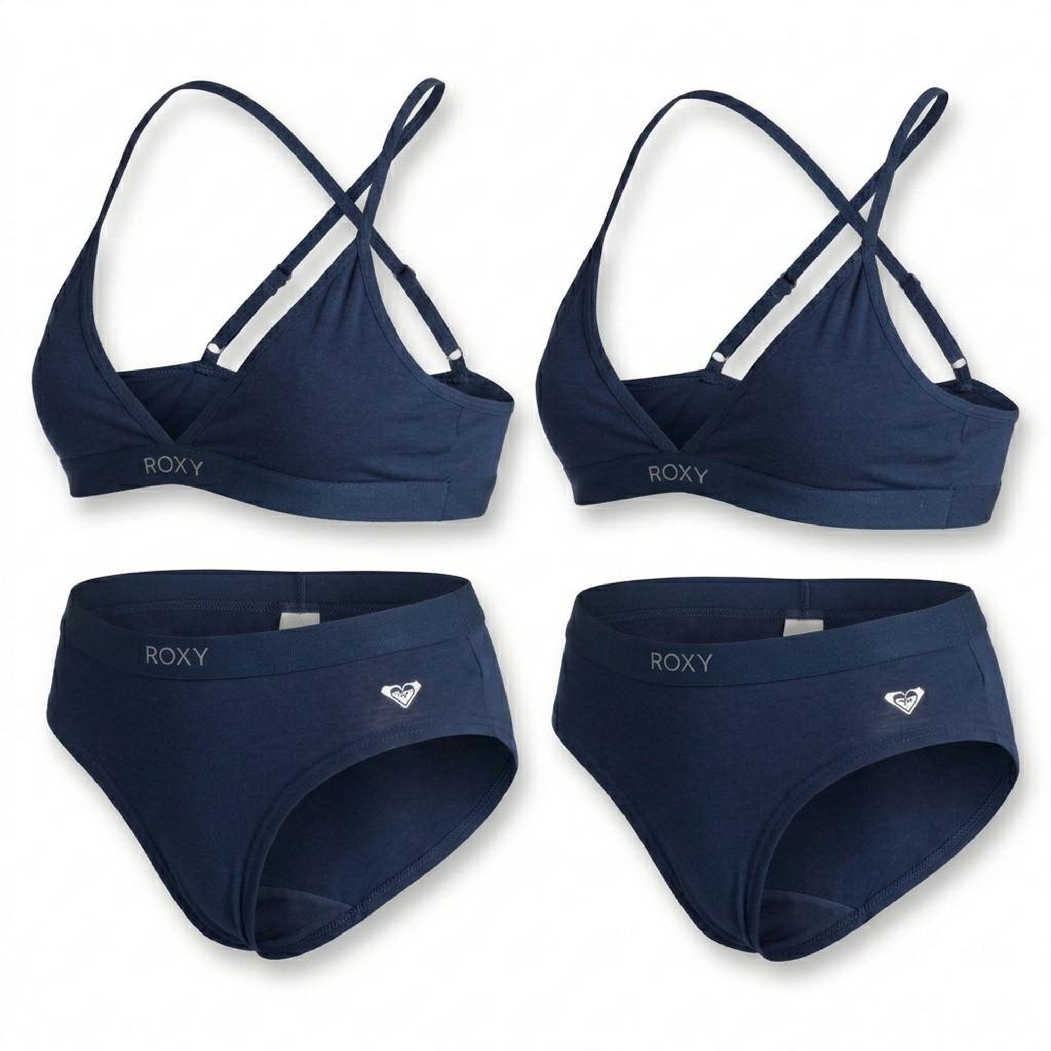 Voir la diapositive 1 : ROXY ROXY Lot 2 Ensembles Fille Brassière Culotte Coton Licence Officielle