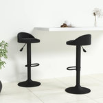 VIDAXL Tabourets de bar lot de 2 Noir Velours