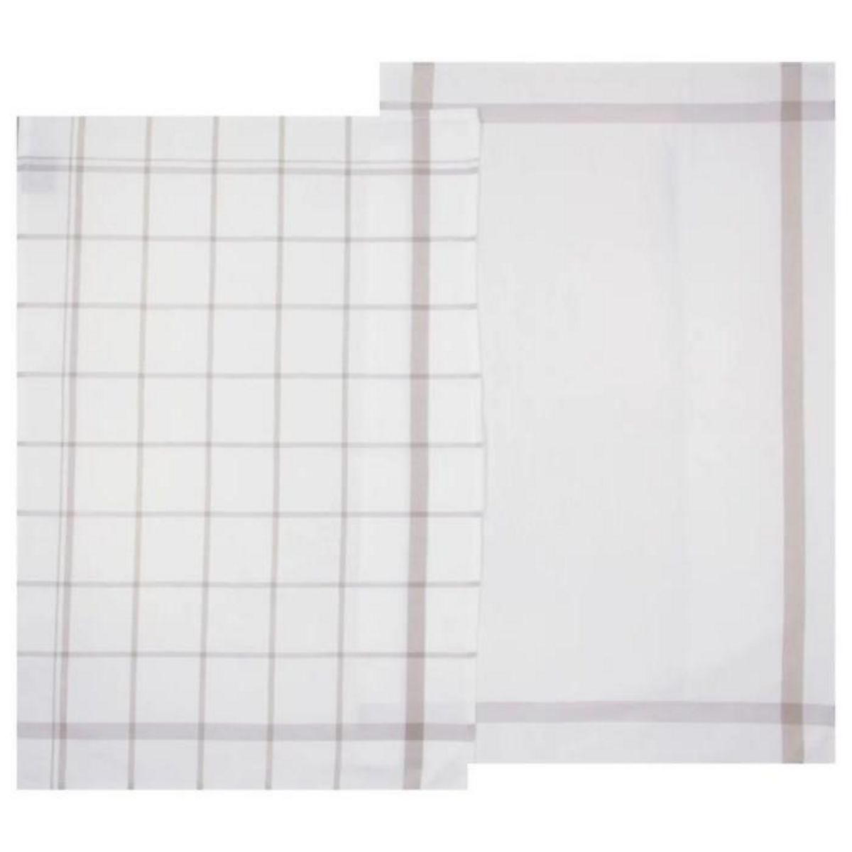 ATMOSPHERA Lot de 2 Torchons de Cuisine  Traditionnel  70cm Gris
