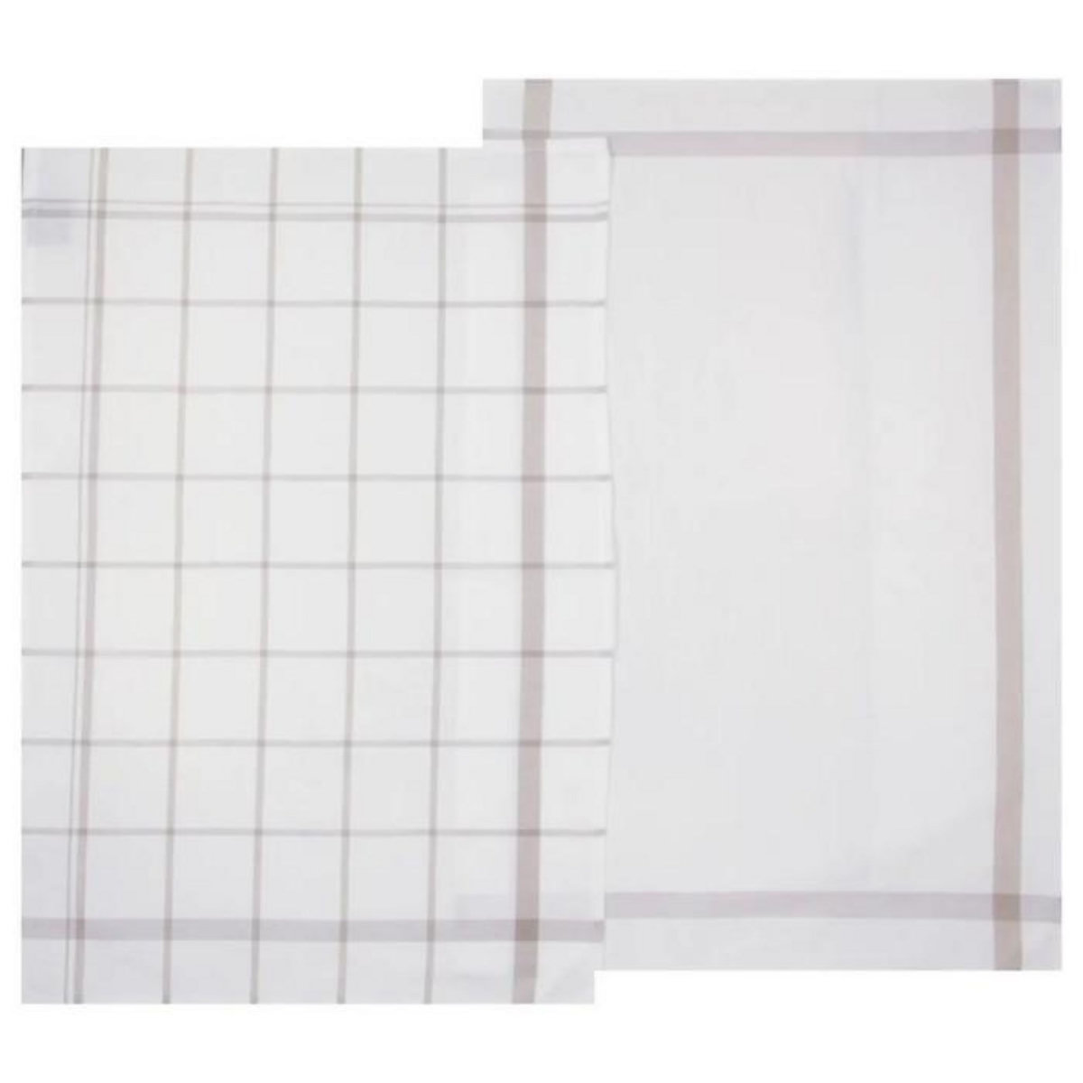 ATMOSPHERA Lot de 2 Torchons de Cuisine  Traditionnel  70cm Gris