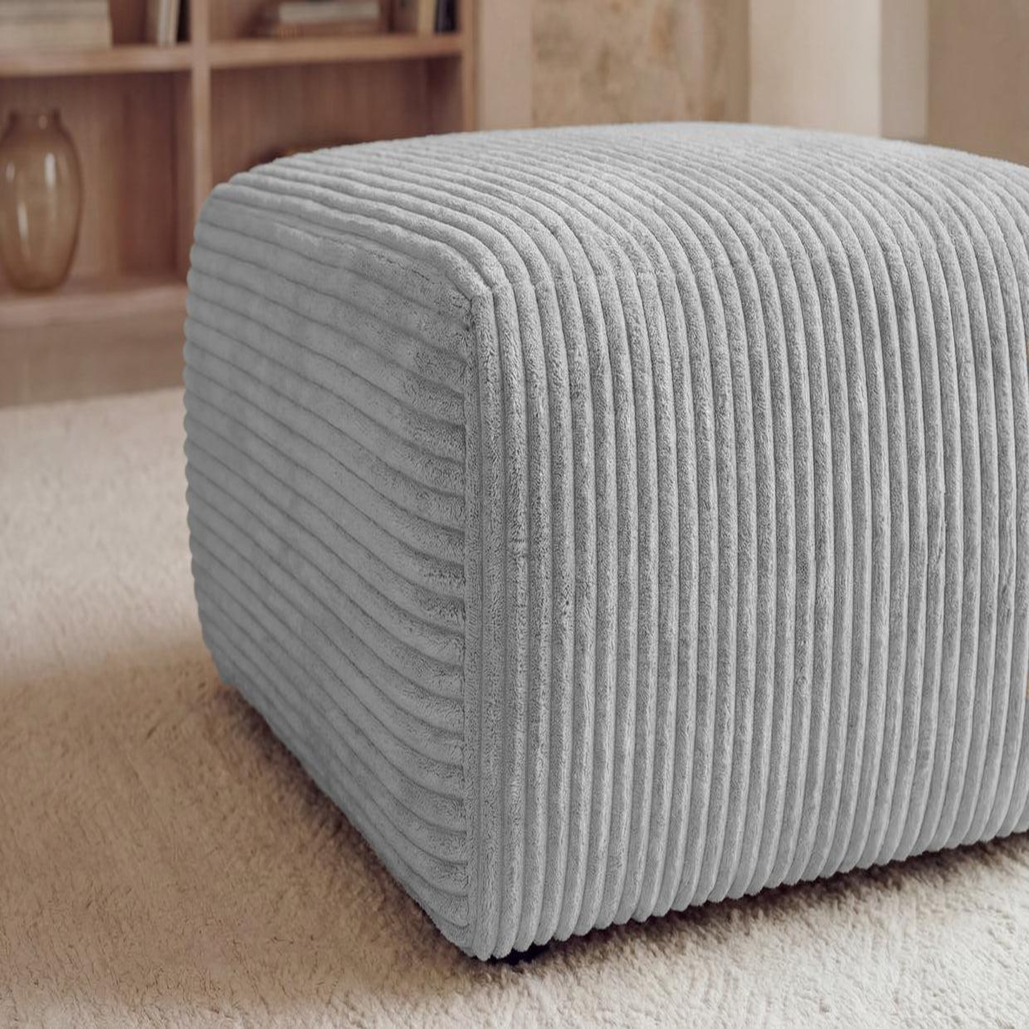Voir la diapositive 4 : CASANOVA PARIS Elvis - pouf en gros velours côtelé 96x87x44