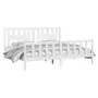 VIDAXL Cadre de lit avec tete de lit blanc bois pin massif 180x200 cm