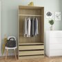 Voir la diapositive 1 : VIDAXL Garde-robe Chene sonoma 100x50x200 cm Bois d'ingenierie
