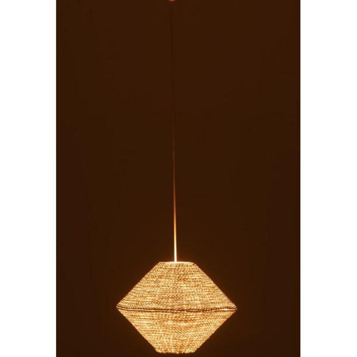 Paris Prix Lampe Suspension en Raphia  Soucoupe  35cm Blanc