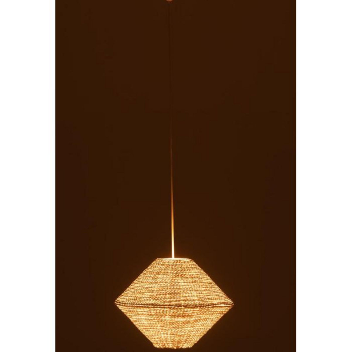 Paris Prix Lampe Suspension en Raphia  Soucoupe  35cm Blanc