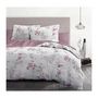 Voir la diapositive 3 : HOME LINGE PASSION Parure de couette 240x260 cm HOME LINGE PASSION POMPADOUR : Housse de couette + 2 taies d'oreiller - 100% Coton 57 Fils - Blanc/