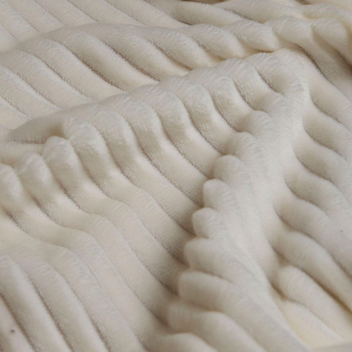 ATMOSPHERA Rideau en velours côtelé flanelle ARUM - 140 x 260 cm - Ecru