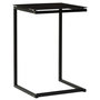 Voir la diapositive 1 : VIDAXL Table d'appoint Noir 40x40x60 cm Verre trempe