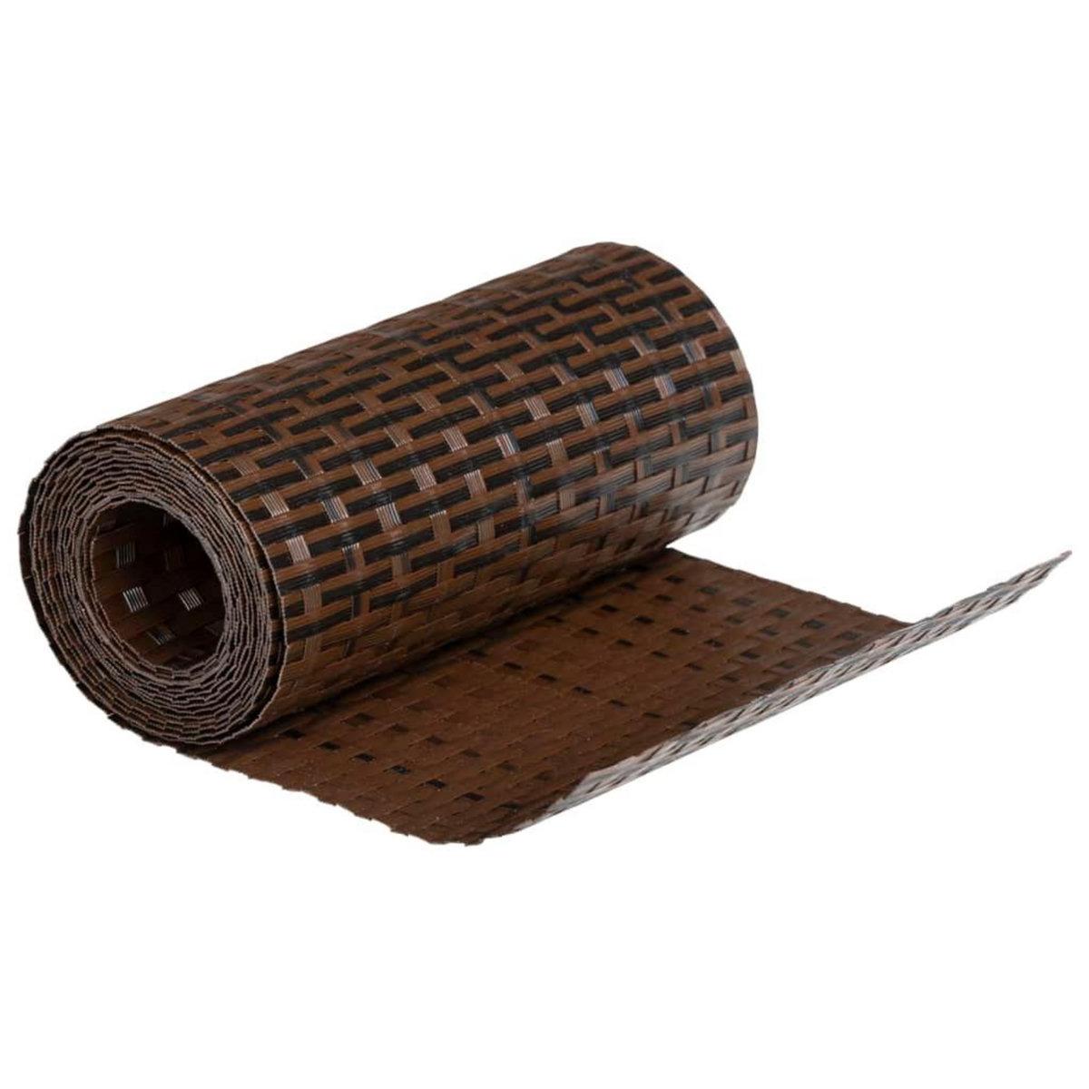 VIDAXL Paravents de balcon 10pcs marron et noir 255x19cm resine tresse