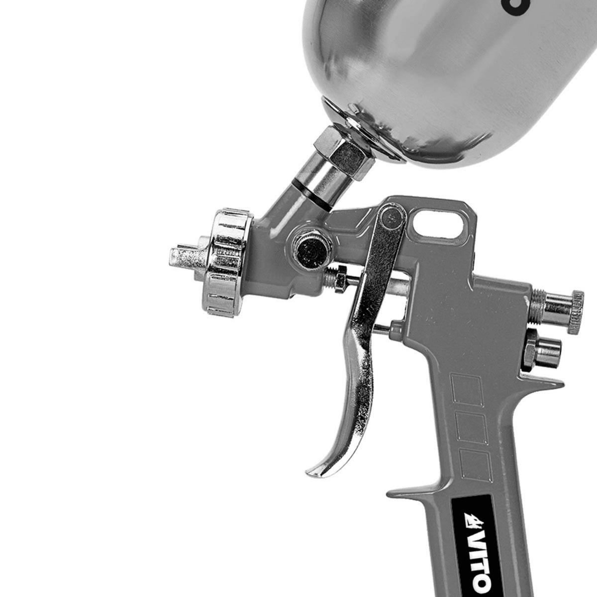 VITO Pistolet à peinture 3 - 5 bar Réservoir 600ml Filetage Air 1/4-6mm Raccord rapide VITO