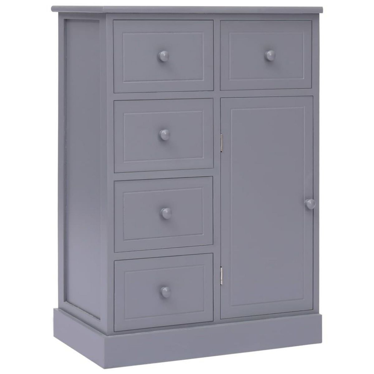 VIDAXL Buffet avec 10 tiroirs Gris 113x30x79 cm Bois