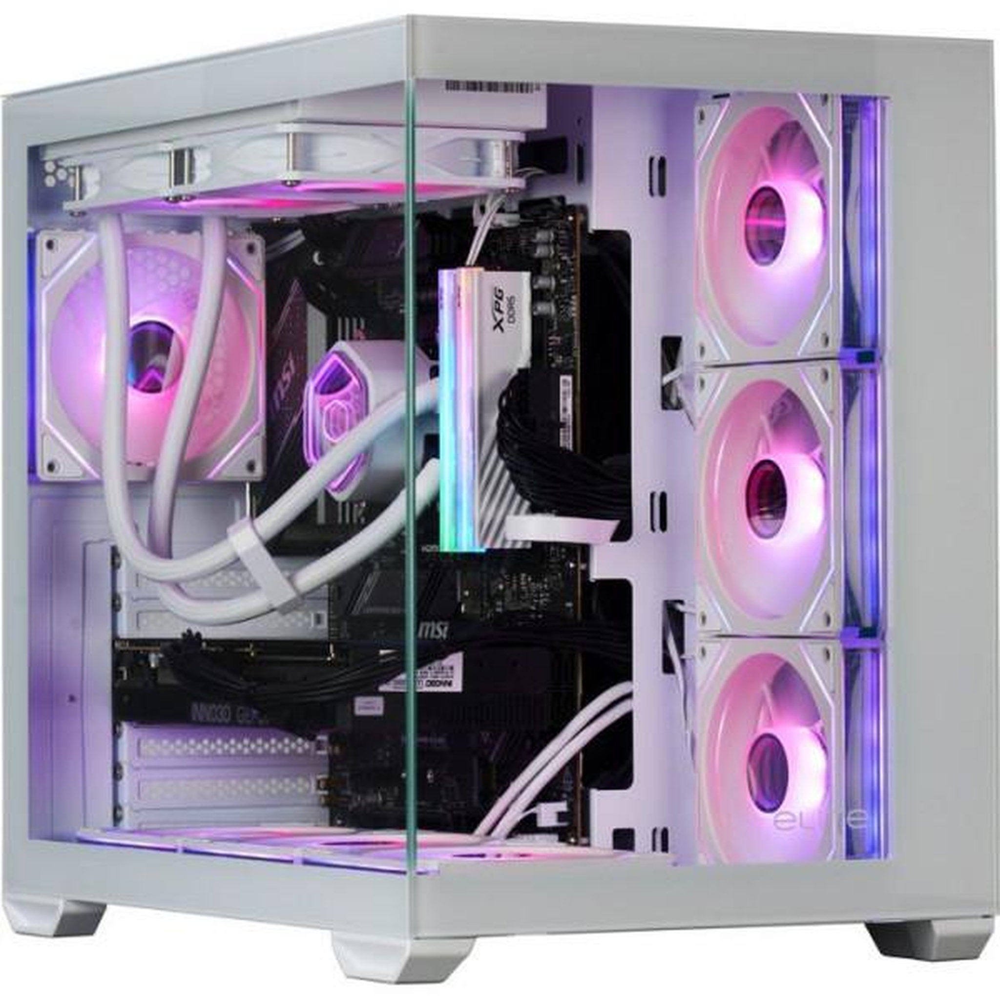 Cooler Master PC Gamer powered by COOLER MASTER - Sans Windows - AMD Ryzen 8700F - RTX 5060 Ti - RAM 32Go DDR5 - SSD 1To - Blanc
