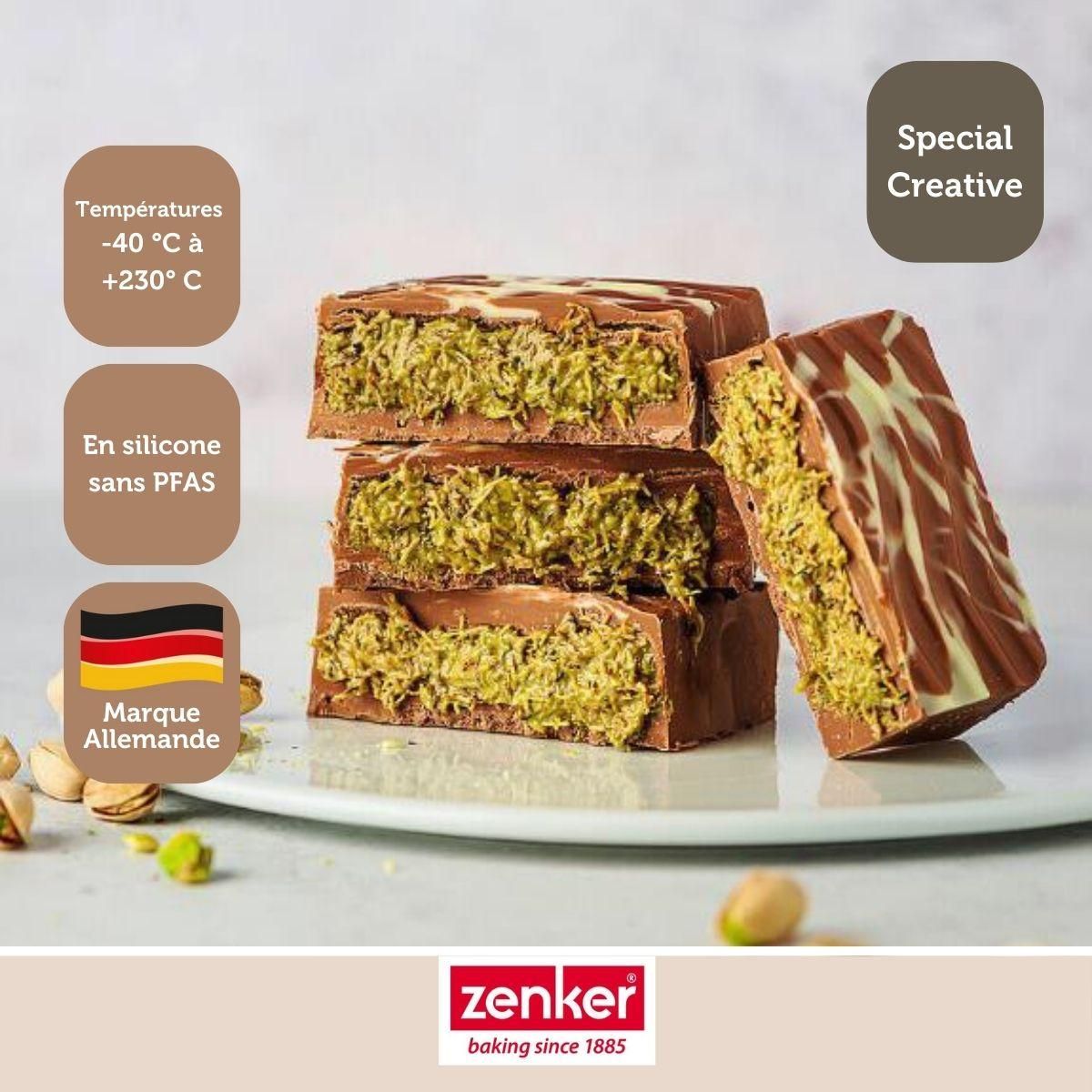 ZENKER Deux moules à tablettes chocolat de Dubaï en silicone Zenker Special Creative