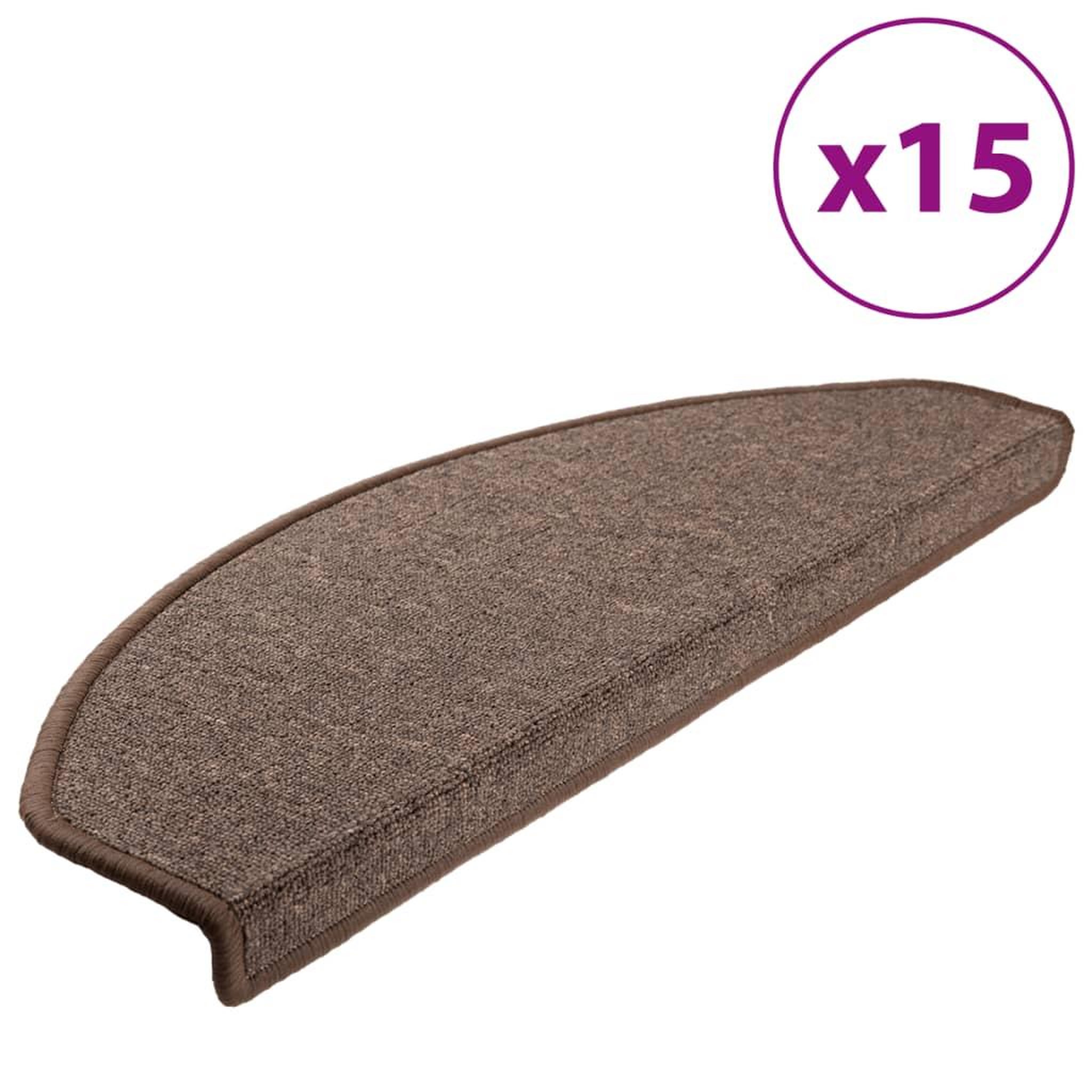 Voir la diapositive 2 : VIDAXL Tapis d'escalier 15 pcs Marron cafe 65 x 24 x 4 cm