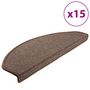 Voir la diapositive 2 : VIDAXL Tapis d'escalier 15 pcs Marron cafe 65 x 24 x 4 cm