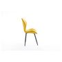 Voir la diapositive 2 : Lot de 2 chaises arrondies pieds métal noir LINE