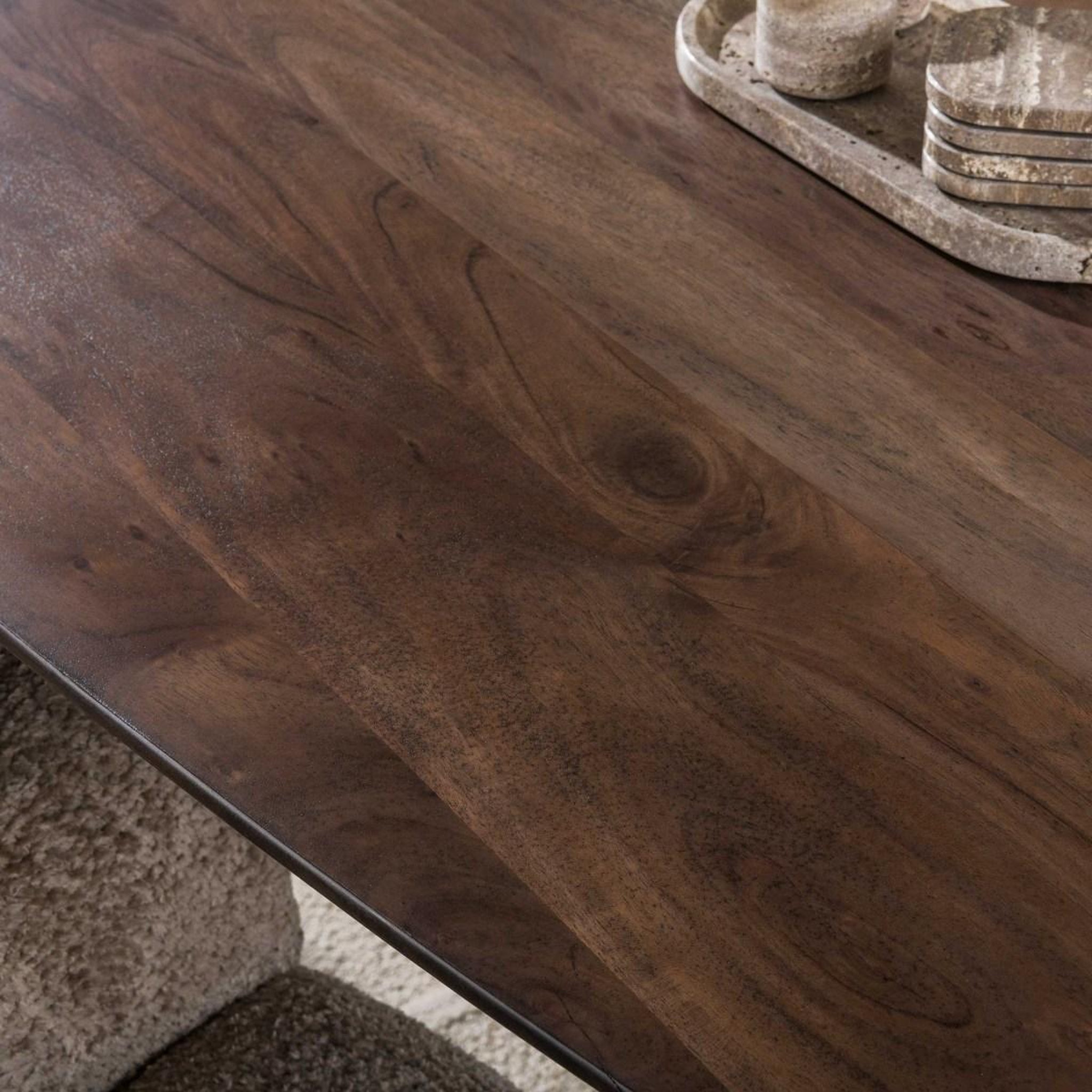 Voir la diapositive 4 : JLC KREATION Table à manger nordique ovale 215cm en bois massif hiza