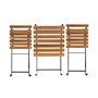 Voir la diapositive 3 : SWEEEK Table de bistrot pliante bois d'acacia et métal + 2 assises 55 x 54 cm