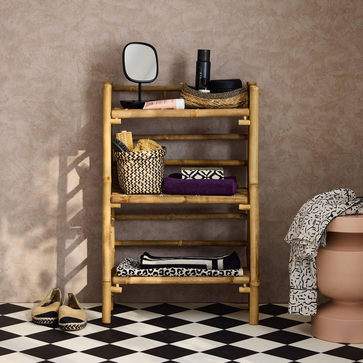 SWEEEK Etagère bibliothèque exotique en bambou 3 niveaux