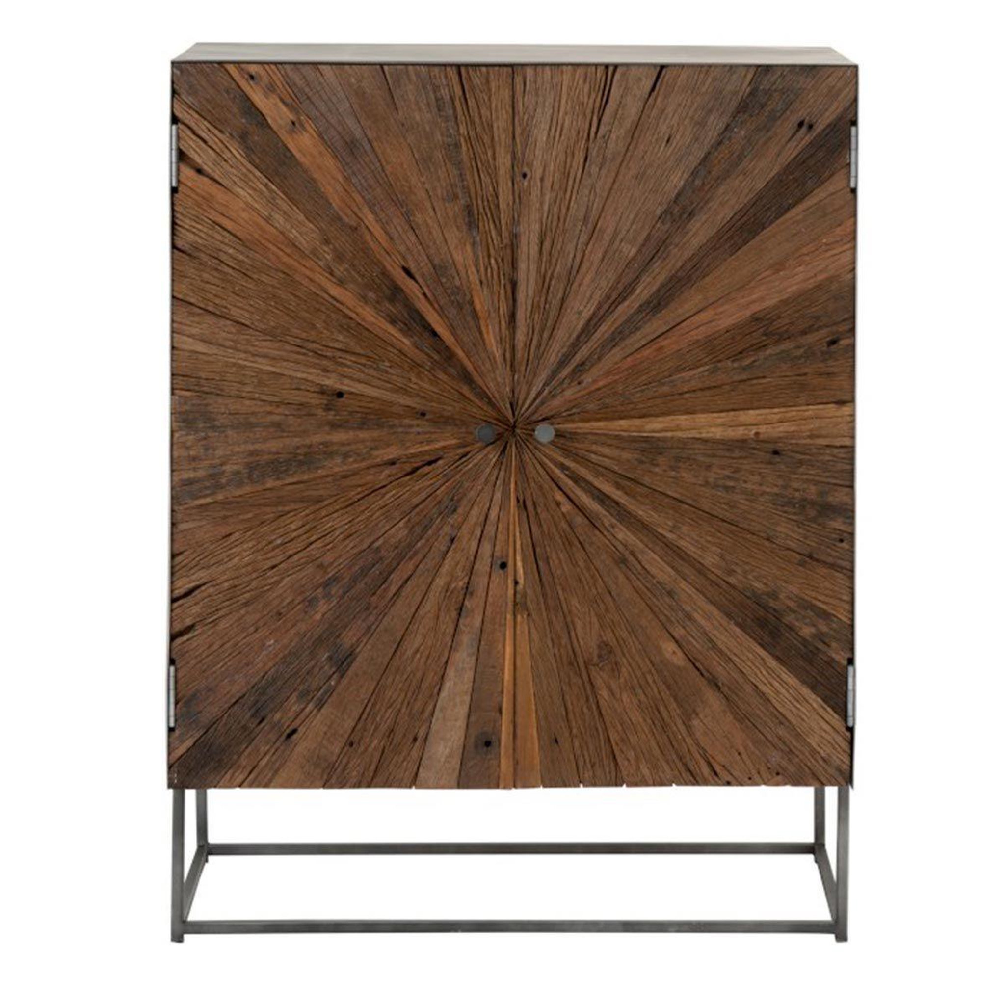 Voir la diapositive 2 : J-LINE Commode 2 portes en bois  shanil  111cm marron