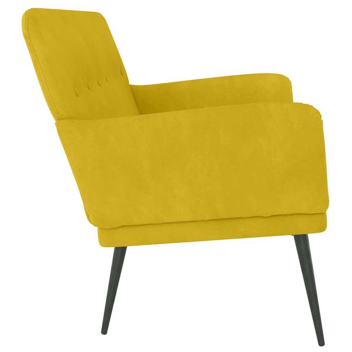 VIDAXL Banc Jaune 108x79x79 cm Velours