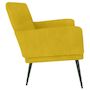 Voir la diapositive 4 : VIDAXL Banc Jaune 108x79x79 cm Velours